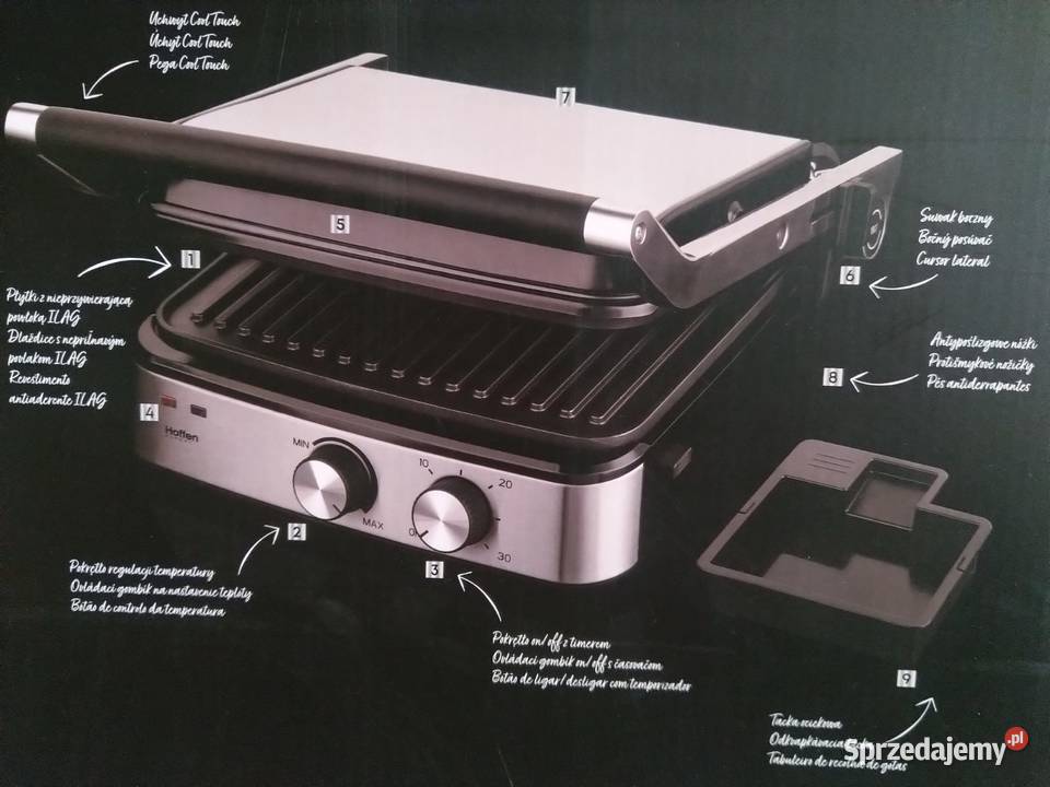 NAJTANIEJ Grill 2 w 1 Gofrownica 2000W z Reg