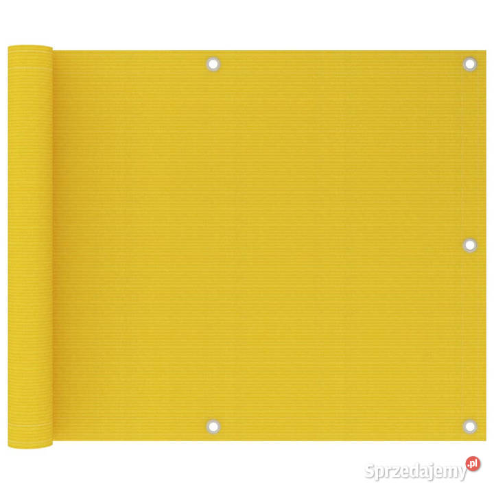 Parawan balkonowy żółty 75x600 HDPE WM310995