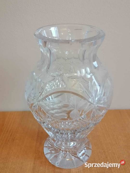 Wazon Kryształowy Piękny PRL Wałbrzych