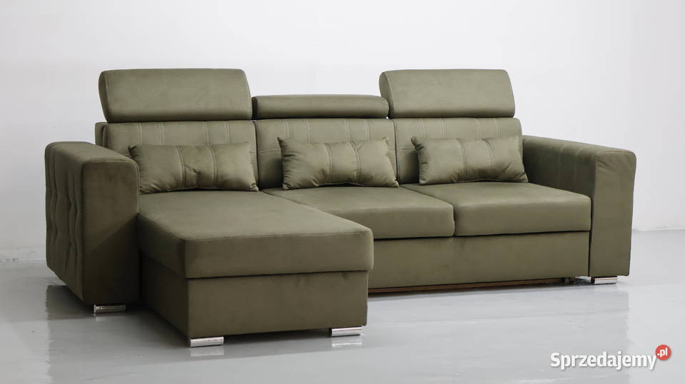 TGS NOWOCZESNY NAROŻNIK funkcja spania pojemnik 248cm Meble Poznań