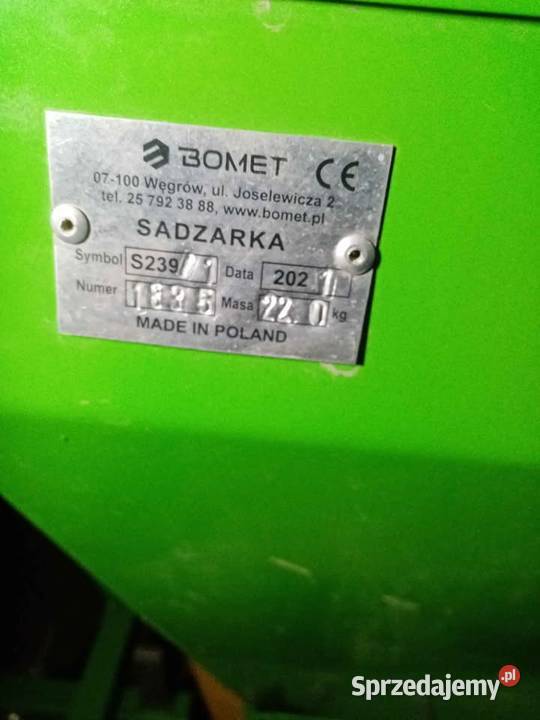 Sadzarka do ziemniaków Bomet nieuszkodzony kujawsko-pomorskie Niewieścin