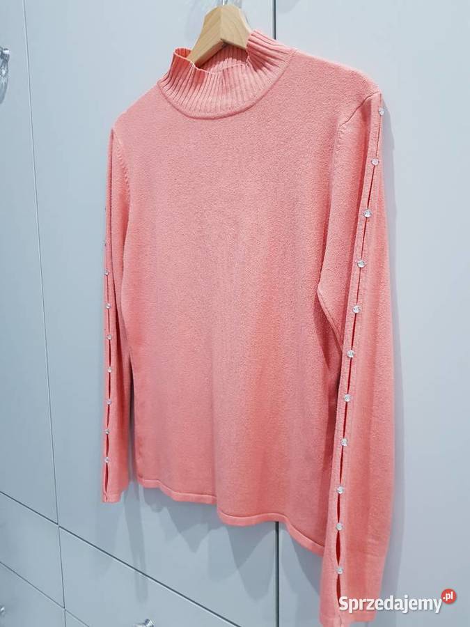Damski dzianinowy sweter z kryształkami śląskie Dąbrowa Górnicza