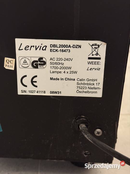 Kominek elektryczny LERVIA 17002000 W Radom