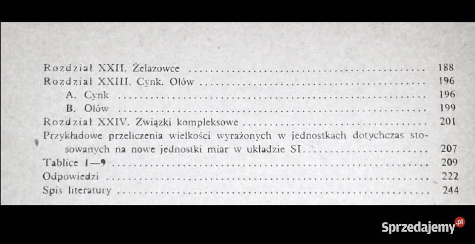 Zbiór zadań z chemii nieorganicznej Z Matysikowa Pozostałe lubelskie Chełm sprzedam