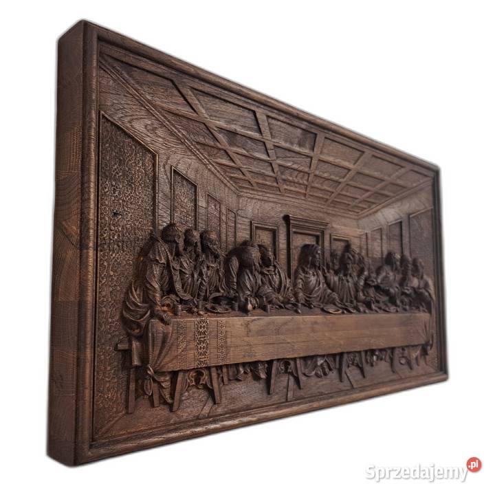 Ostatnia Wieczerza rzeźba 3D w drewnie dębowym zachodniopomorskie Malechowo