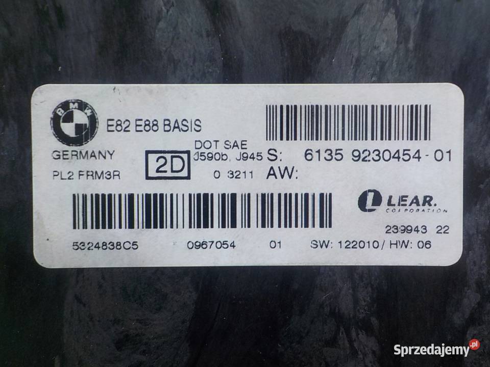 BMW 1 E82 LIFT 20 D 10r COUPE 2D modul sterownik osobowe mazowieckie Suków