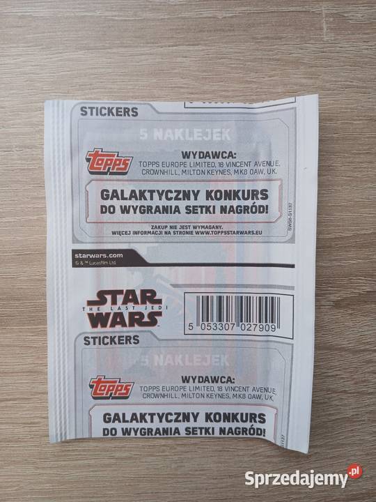 Naklejki star Wars the last jedi saszetka Chrzanów