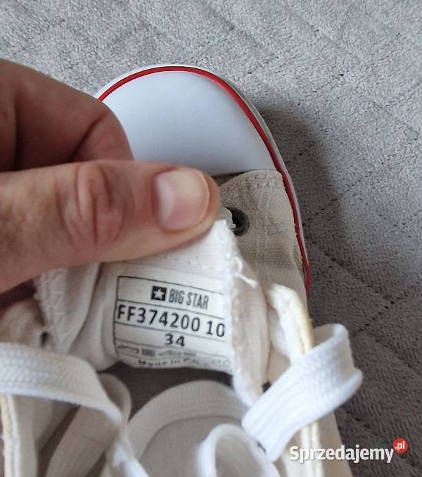 trampki Big star r 34 białe wiązane Damskie małopolskie Kraków