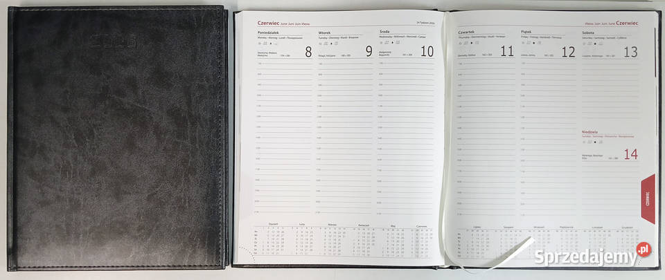 Kalendarz A4 książkowy 2026 TYGODNIOWY terminarz Kalisz sprzedam