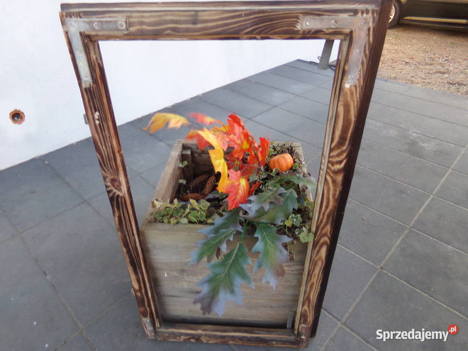 Stare okno rama okienna retro loft lustro Ełk