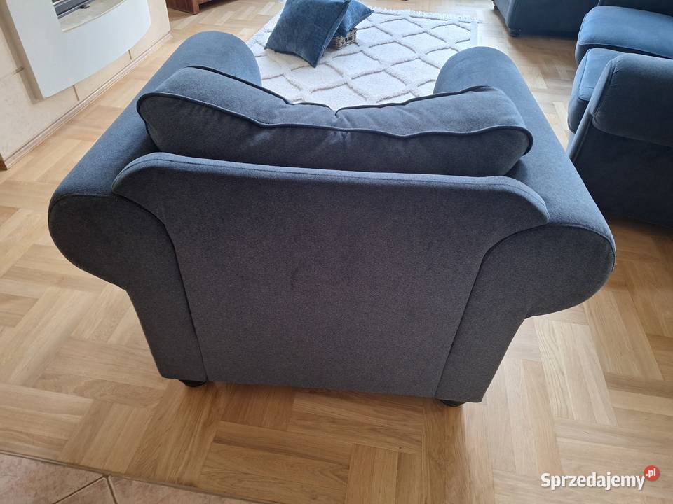 Kanapa 3 osobowa 2 fotele kolor granatowy Konstancin-Jeziorna sprzedam