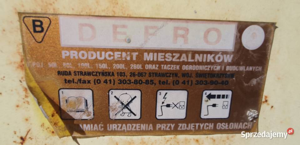 Betoniarka Defro 150 l Zalesiany
