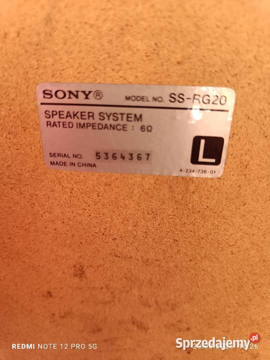 Kolumny głośnikowe Sony SSRG20 łódzkie sprzedam
