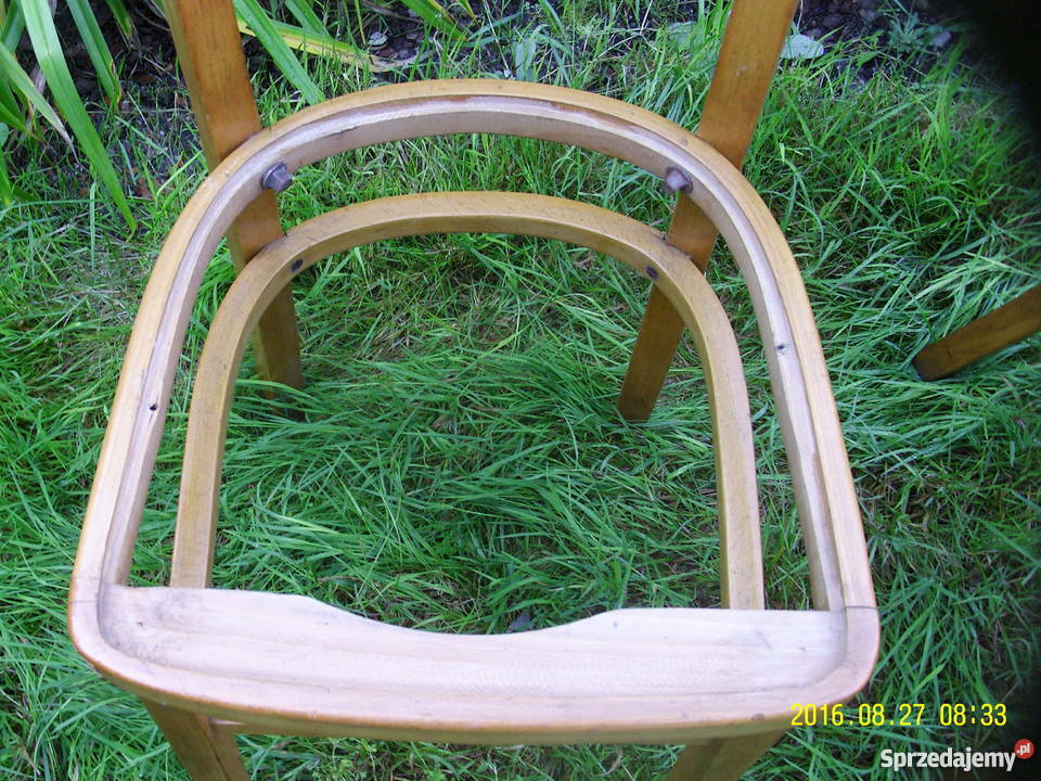 Stare babcine krzesła PRL lite drewno sprężyny Warszawa