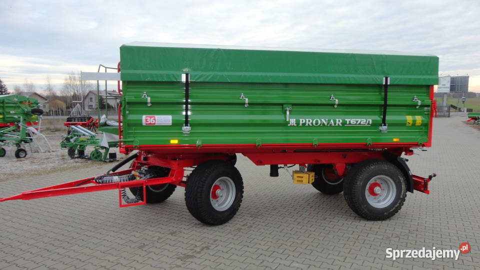 Przyczepa Pronar T6721 10Ton wywrotka trzy nieuszkodzony Przyczepy rolnicze Kozenin