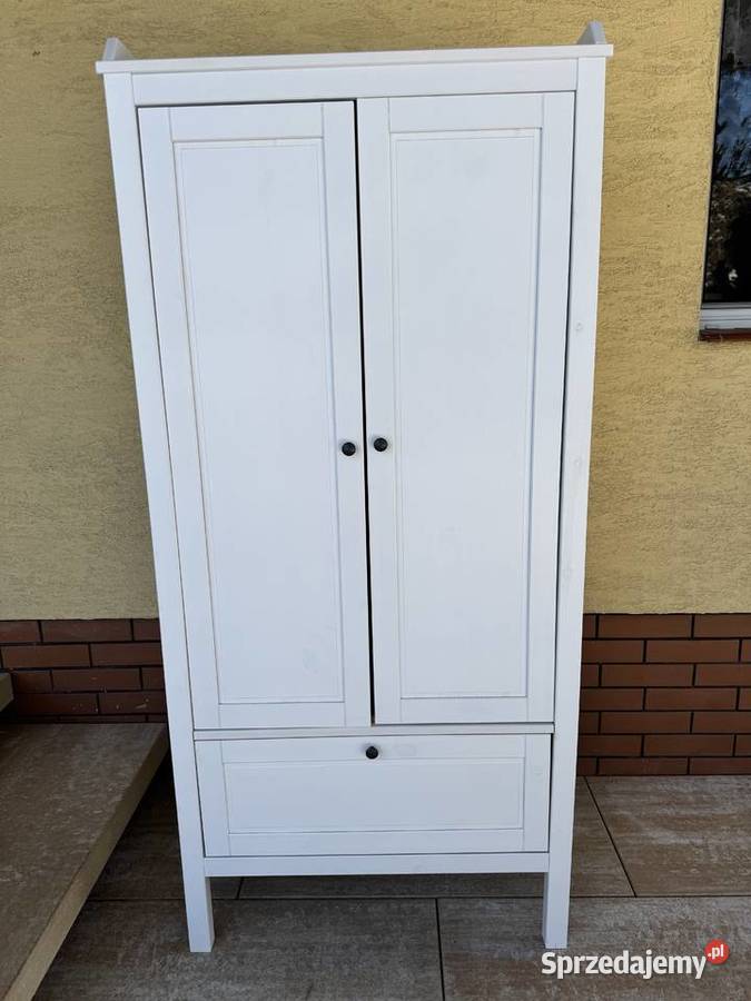 Szafa 2 drzwiowa biała drewniana Ikea Meble Sulbiny
