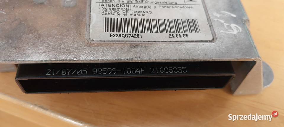 Sensor Airbag moduł 8200481127 zachodniopomorskie Szczecin