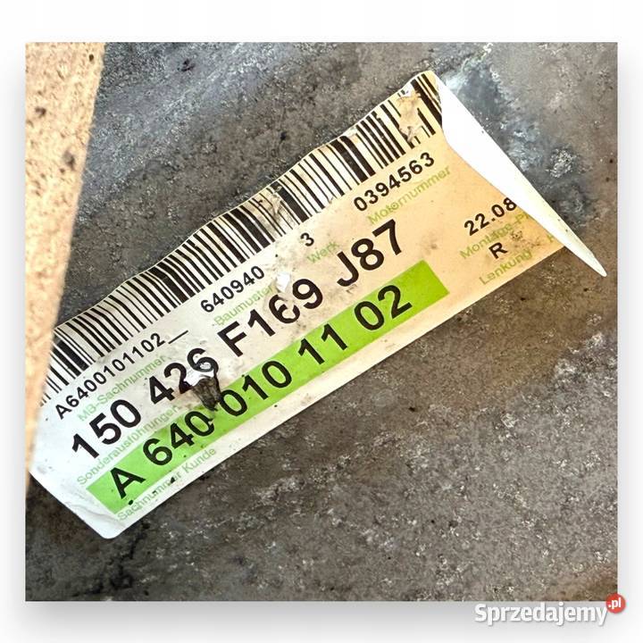 SILNIK 640940 Mercedes W169 A180 W245 B180 18 20