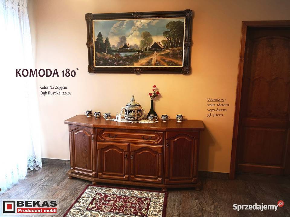 Stylowa Komoda Wyskoa 180 2S4D Śliczna Nowa Pozostałe Ciechocinek