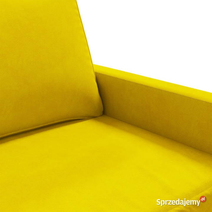 Sofa 2osobowa żółta 120 tapicerowana aksamitem Warszawa sprzedam
