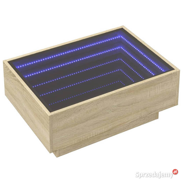 Stolik kawowy z LED dąb sonoma 70x50x30 WM847513