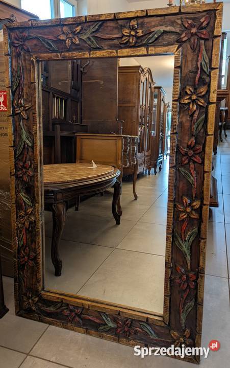 piękne drewniane malowane lustrosklep Dąbrowa śląskie