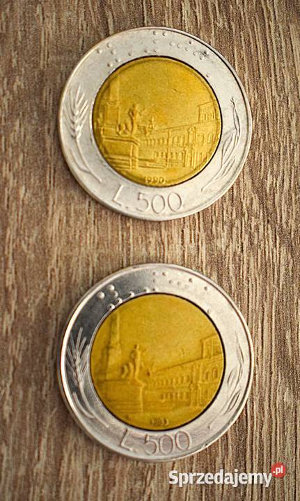 Włoskie liry monety z lat 60 90 tych 6 sztuk w Numizmatyka Chełmno