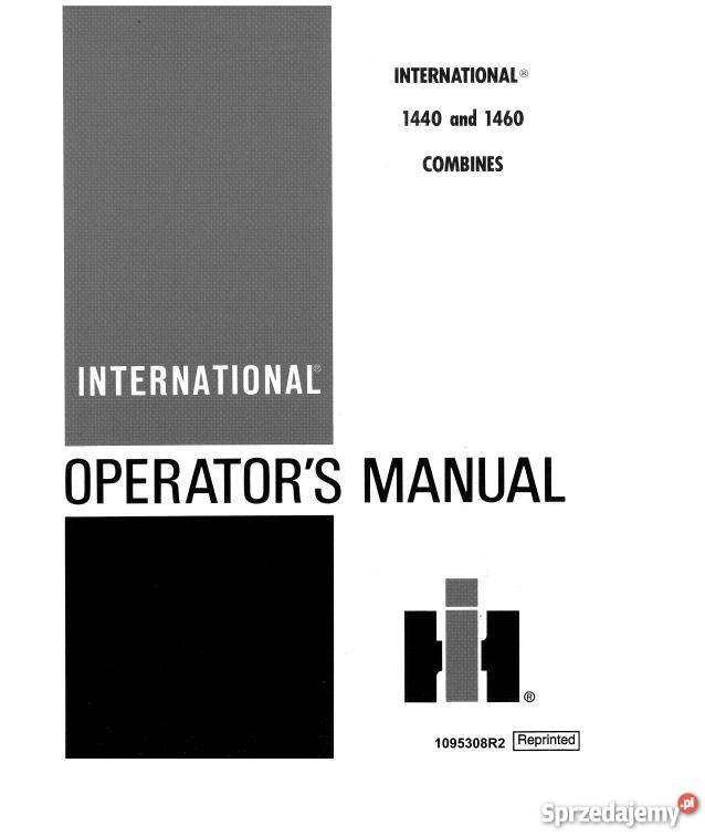 Case IH 1440 1460 1420 1480 kombajn instrukcja Kielce