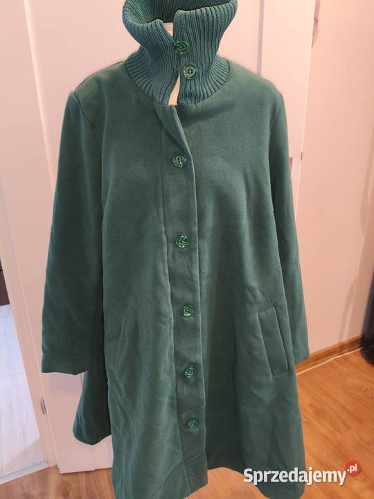 Płaszcz jesienny damski rozkloszowany ze stójką Pobiedziska sprzedam