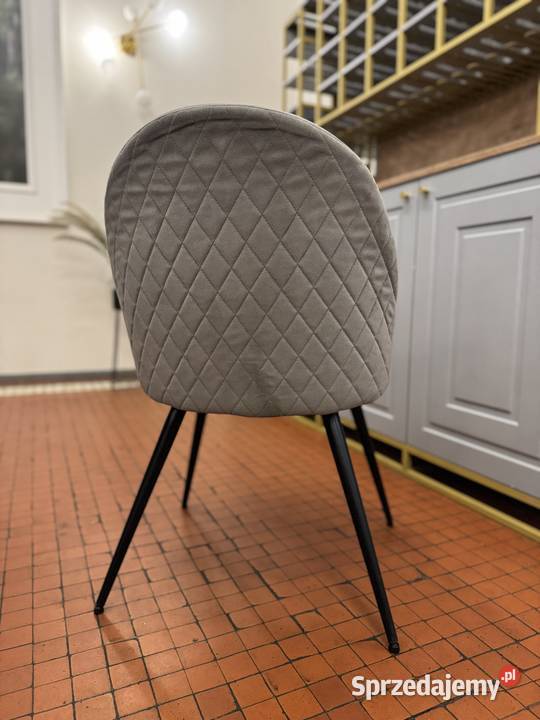 Krzesła KOKKEDAL szary aksamit Bielsko-Biała sprzedam