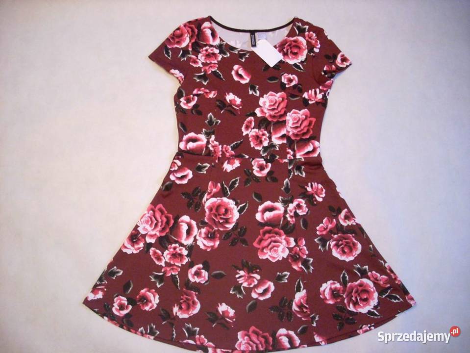 HM piękna Sukienka Kwiaty NOWA 36 S Rozmiar 36(S) Nowy Sącz