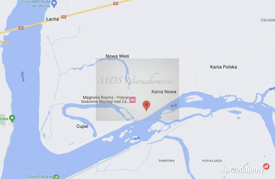 działka Bugiem plaża Cupel polna Sprzedaż