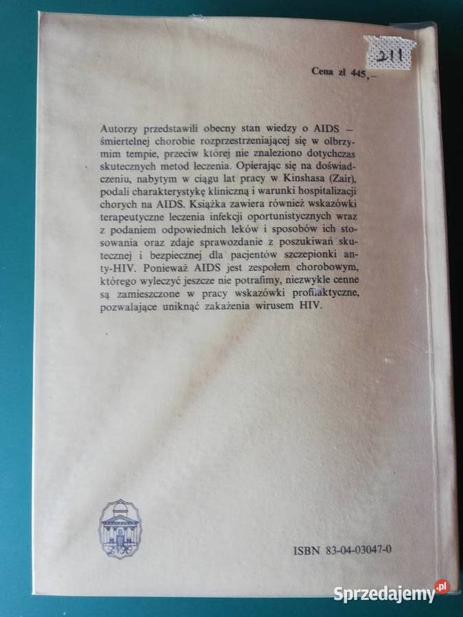 AIDS powstanie obraz kliniczny próby leczenia sprzedam