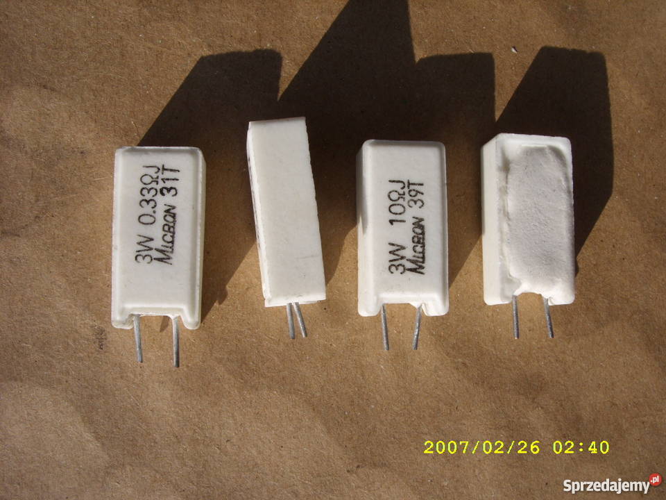 Rezystory ceramiczne MICRON 3W 0R33 10R0NOWE Wołów