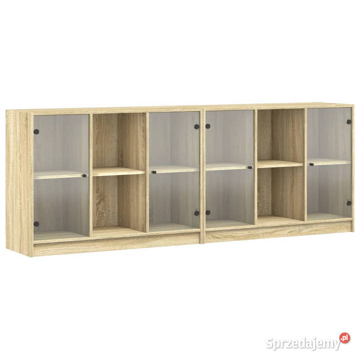 Biblioteczka z drzwiczkami dąb sonoma 204x37x75 Pozostałe Warszawa