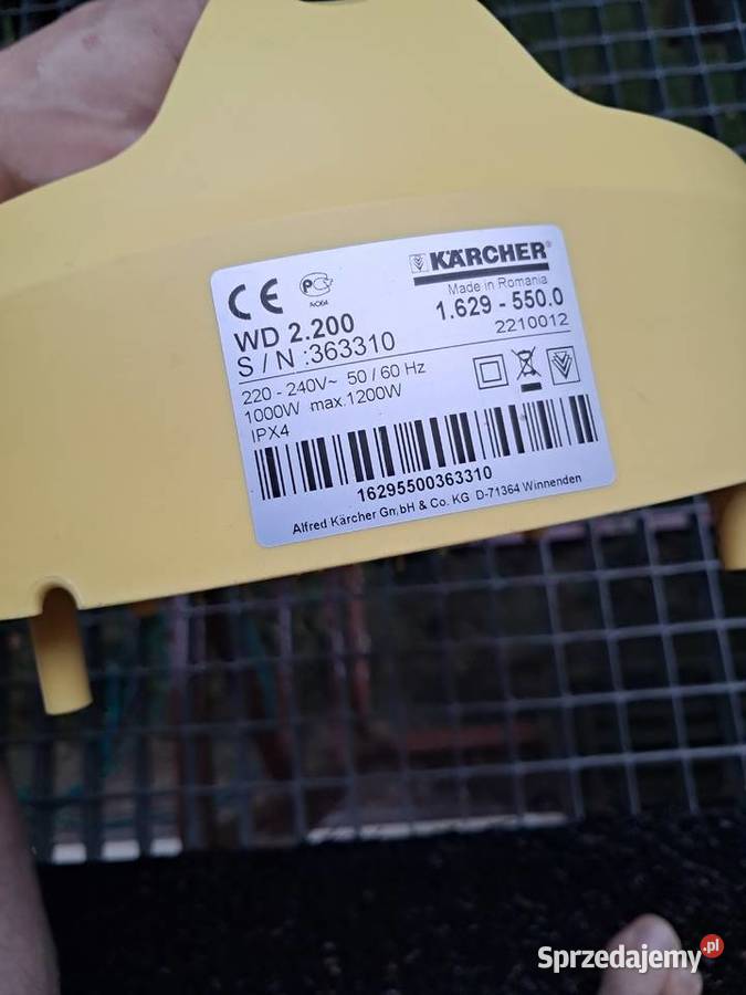 górna obudowa wieczko odkurzacza Karcher 2200 mazowieckie Warszawa sprzedam