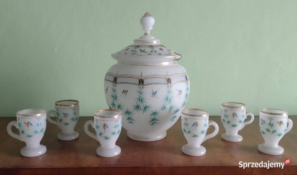 zestaw do ponczu Napoleon III zabytek XIX XX Libiąż