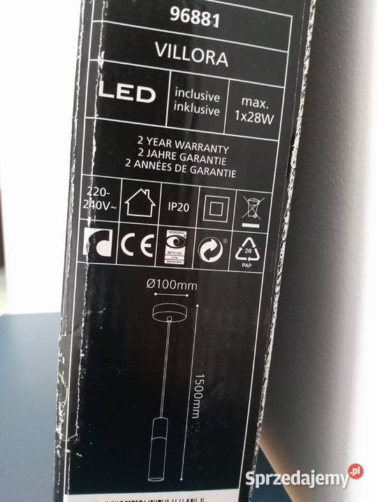 Lampy wiszące nowe w fabrycznych opakowaniach Oświetlenie