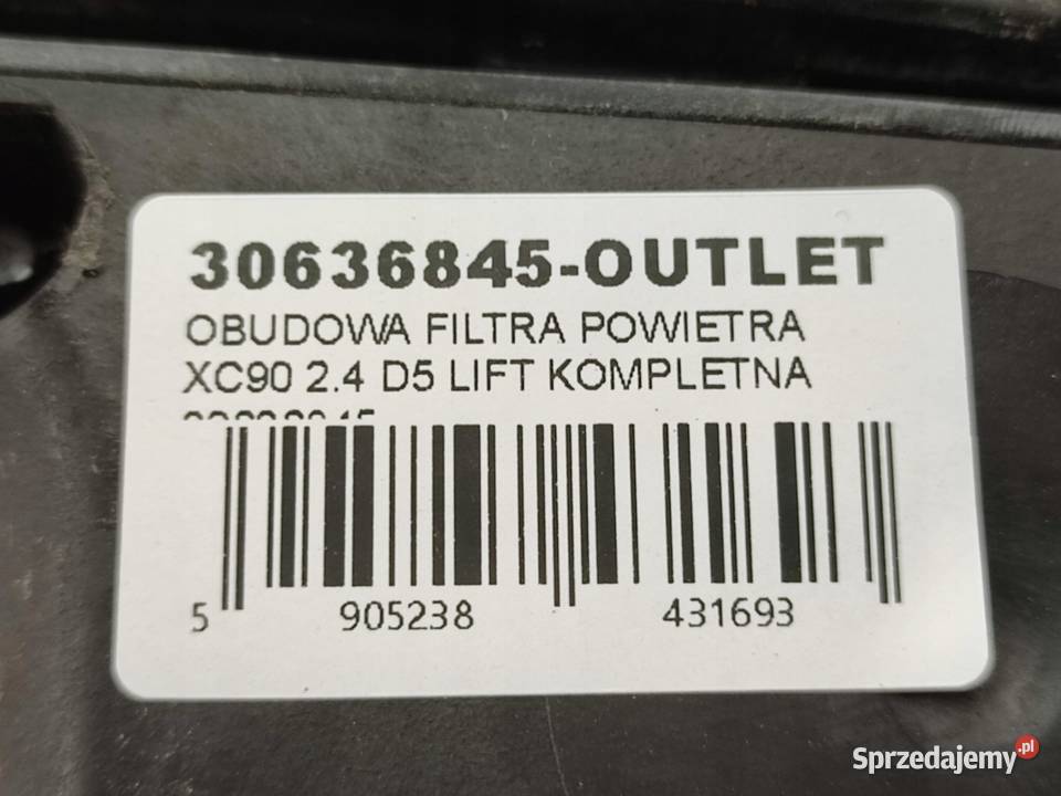 OBUDOWA FILTRA POWIETRA VOLVO XC90 I 275 24 D5 lubelskie
