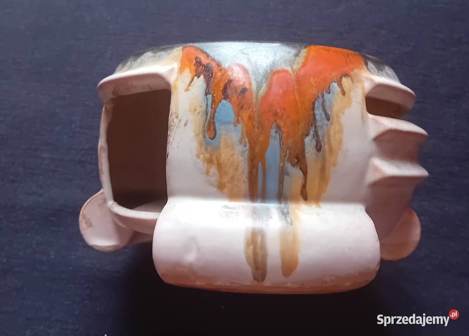 Ceramiczny podgrzewacz art deco Georgenthal wielkopolskie Koźminek