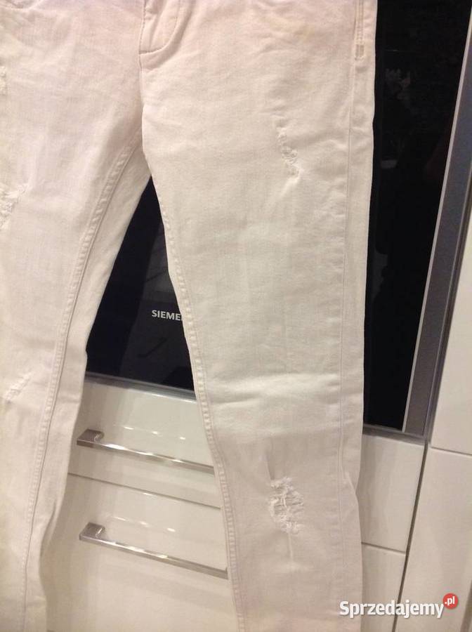 Spodnie Jeans Damskie River Island 36 Białe j