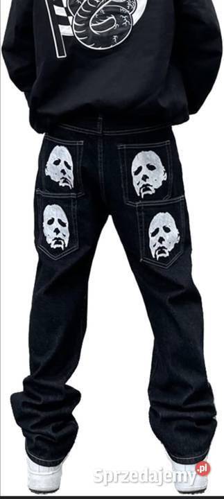 Spodnie jeansowe Baggy Y2K Streetwear M Rozmiar 170 Łódź