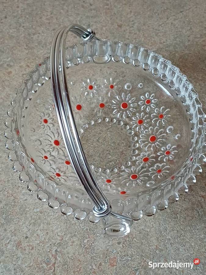 vintage koszyczekpatera Porcelana i szkło