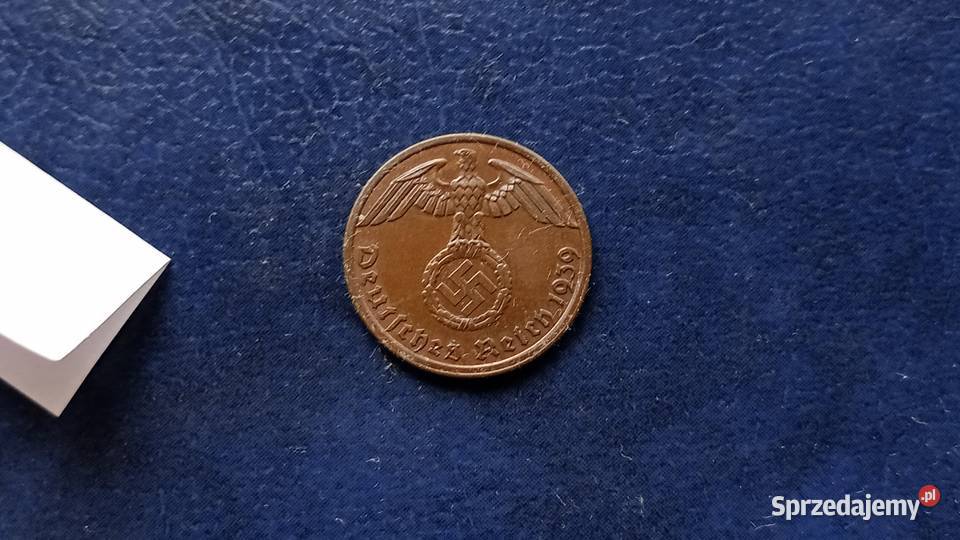 Stare monety 1 fenig 1939 Niemcy Lesko