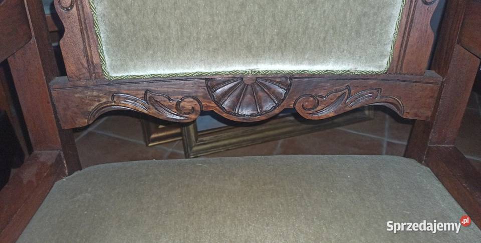Fotel Eklektyk z podłokietnikami Welur pasy i Gdańsk sprzedam