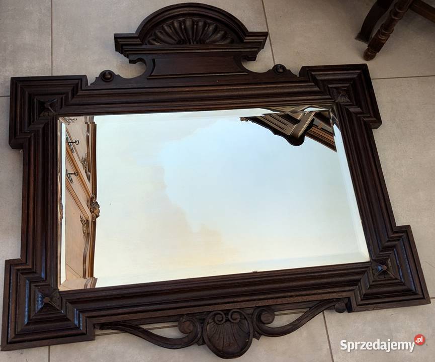 Piękne dębowe lustro eklektycznesklep Dąbrowa śląskie