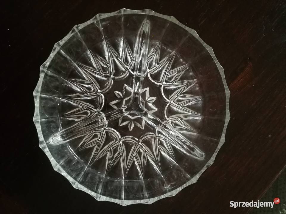Okrągły dzielony kryształowy talerz patera na śląskie Kuźnia Raciborska sprzedam