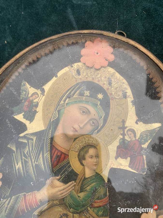 Stary Polski obrazek św szkłem sprzedam