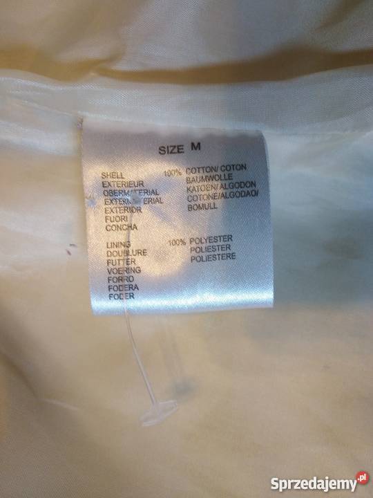 Wygodny jasny prążkowany bawełniany żakiet biały mazowieckie Warszawa