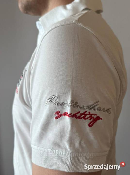 Paul Shark Yachting Polo L Oryginał Biała Stan